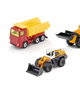 Hračky - dopravné stroje a traktory SIKU - Veľký akčný set - stavebné stroje, 5 autíčok