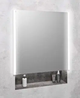 Kúpeľňový nábytok SAPHO - INTEGRA zápustná galérka s LED osvetlením, 65x70cm, ľavá/pravá IN065