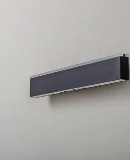 Nástenné svietidlá Lucande Lucande Henner nástenné LED svietidlo čierna 60 cm