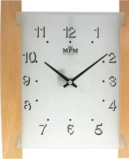 Hodiny Nástenné hodiny MPM, 2704.53 - svetlé drevo, 31cm