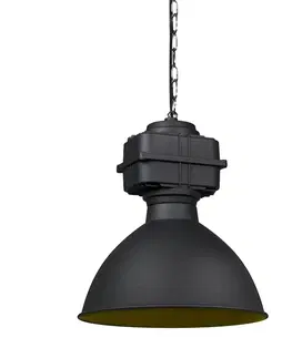 Zavesne lampy Inteligentná priemyselná závesná lampa čierna 38,5 cm vrátane A60 WiFi - Sicko