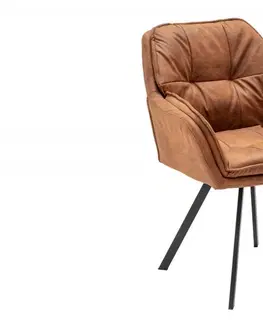 Stoličky - moderné LuxD 21629 Dizajnová stolička Joe, hnedá