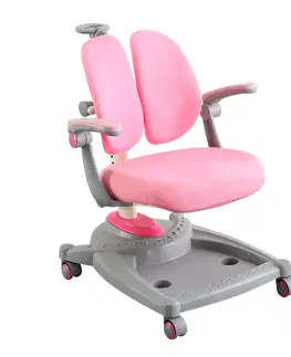 Pracovné stoličky Detská rastúca stolička ABIGAIL Ružová