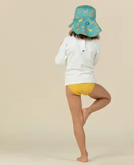 surf Detský klobúk s UV ochranou žltý s potlačou