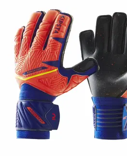 futbal Detské rukavice F500 Viralto Shielder oranžovo-modré
