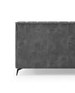 Postele LuxD Dizajnová posteľ Rotterdam 180 x 200 cm sivý zamat