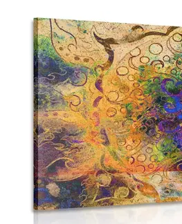Obrazy Feng Shui Obraz strom s orientálnym pozadím