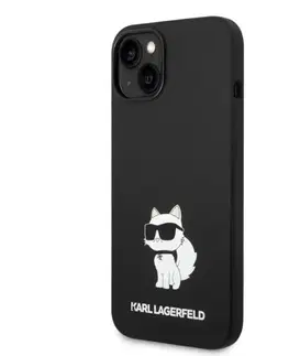 Puzdrá na mobilné telefóny Zadný kryt Karl Lagerfeld Liquid Silicone Choupette NFT pre Apple iPhone 14 Plus, čierna 57983112408