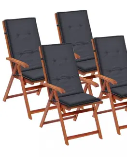 Záhradné sedáky Vodeodolné podušky na záhradné stoličky 4 ks Dekorhome Béžová