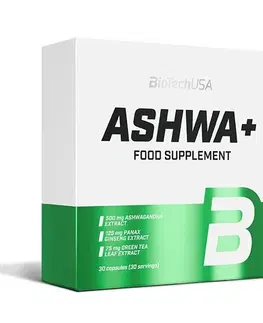 Anabolizéry a NO doplnky Ashwa+ - Biotech 30 kaps.