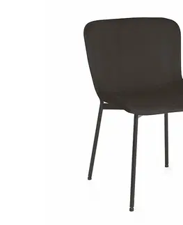 Jedálenské stoličky LOBBY VELVET čalúnená stolička, čierna 
