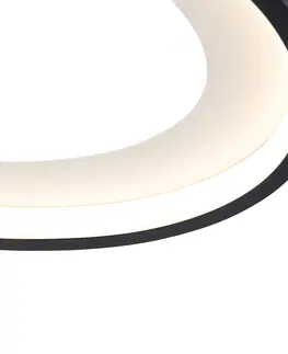 Stropne svietidla Dizajnové stropné svietidlo čierne vrátane LED - Alexandra