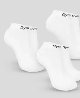 Spodné prádlo a plavky GymBeam Ponožky Ankle Socks 3Pack White  XL/XXL