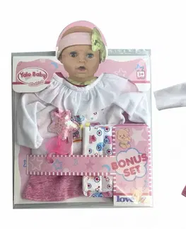 Hračky bábiky MAC TOYS - Biele tričko so sukňou na bábiku 40-43 cm