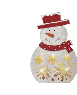 Vianočné dekorácie  LED Vianočná dekorácia 5xLED/2xAA snehuliak 