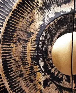 Komody LuxD Dizajnová komoda Venetia 177 cm čierno-zlatá