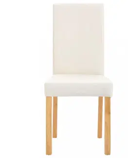 Jedálenské stoličky a kreslá Jedálenská stolička 4 ks umelá koža / drevo Dekorhome Hnedá