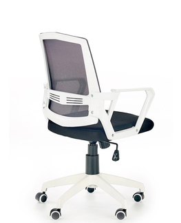 Kancelárske stoličky HALMAR Ascot kancelárska stolička s podrúčkami čierna / biela