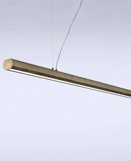 Závesné svietidlá Marchetti LED závesné svetlo Materica beam 200 cm mosadz