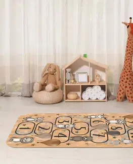Korkové koberce Korkový koberec - Skákacia škôlka so zvieratkami a balónmi