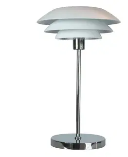 Lampy na nočný stolík Dyberg Larsen Dyberg Larsen DL31 stolná lampa, kov, biela