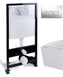 Kúpeľňa PRIM - předstěnový instalační systém s chromovým tlačítkem 20/0041 + WC MYJOYS MY1 + SEDADLO PRIM_20/0026 41 MY1