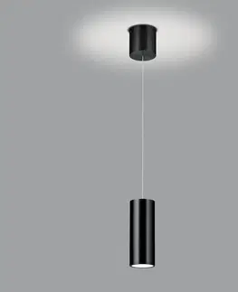 Závesné svietidlá Knapstein Závesné LED svietidlo Helli up/down 1-pl. čierna