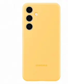 Puzdrá na mobilné telefóny Zadný kryt Silicone Cover pre Samsung Galaxy S24 Plus, žltá EF-PS926TYEGWW