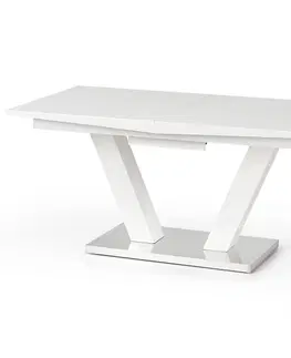 Stoly v podkrovnom štýle Rozkladací stôl Vision 160/200x90cm Mdf/Oceľ – Biely