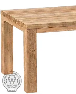 Stolčeky DEOKORK Záhradný masívny teakový stôl FLOSS RECYCLE (rôzne dĺžky) 180x90 cm