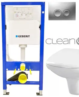 Kúpeľňa GEBERIT DuofixBasic s matným tlačidlom DELTA21 + WC CERSANIT CLEANON CARINA + SEDADLO 458.103.00.1 21MA CA1