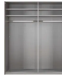 Šatníkové skrine s posuvnými dverami Skriňa s posuvnými dverami Bramfeld,biela/sklo Biele