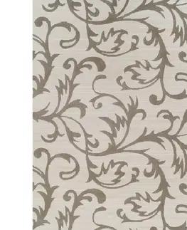 Koberce a koberčeky KONDELA Gabby koberec 160x235 cm krémová / sivý vzor