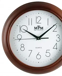 Hodiny Nástenné hodiny MPM, 2474.52.W - hnedá tmavá, 28cm