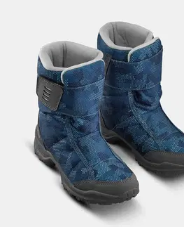 turistická obuv Detské hrejivé a nepremokavé čižmy na turistiku SH100 X-Warm do snehu veľkosť 24-38
