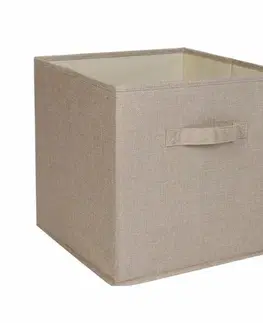 Úložné boxy Compactor Skladací úložný box do police Sandy 31 x 31 x 31 cm, béžová