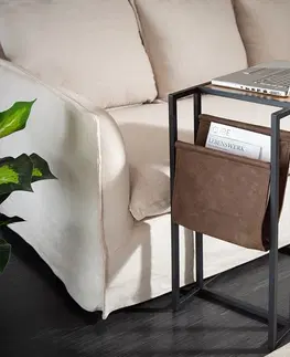 Písacie stoly LuxD Dizajnový stôl na notebook s úložným priestorom Giuliana 48 cm imitácia dub