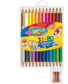 Hračky PATIO - Colorino pastelky Jumbo Duo 24 farieb