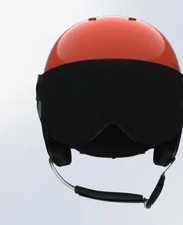 snowboard Detská lyžiarska prilba s priezorom H-KID 550 červeno-čierna