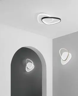 Nástenné svietidlá Eco-Light LED nástenné svietidlo Ovest, čierne, dĺžka 45 cm, hliník, CCT