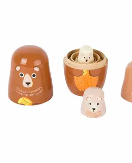 Drevené hračky Small Foot Matrioška medvedia rodina