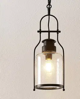 Závesné svietidlá Lindby Lindby Rozalie závesná lampa, lucerna, čierna