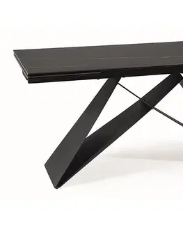 Jedálenské stoly WESTIGE jedálenský stôl 160, tyrkysová / čierna