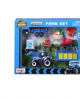 Hračky - dopravné stroje a traktory MAISTO - Farmársky set, New Holland