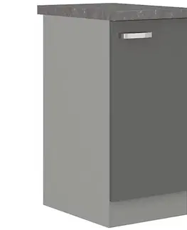Kuchynské skrinky stojace Skrinka do kuchyne Grey 40d 1f bb sivá