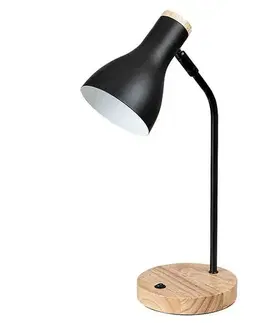 Stolové lampy Rabalux 74002 stolná lampa Ferb, čierna