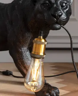 Stolové lampy KARE KARE Animal Bagheera stolová lampa čierny panter