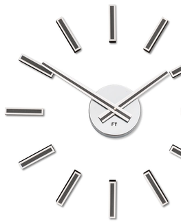 Hodiny Dizajnové nalepovacie hodiny Future Time FT9400TT Modular titanium 40cm