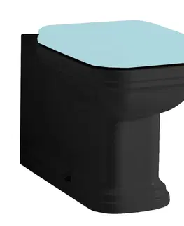 Kúpeľňa KERASAN - WALDORF WC kombi misa 40x68cm, spodný/zadný odpad, čierna mat 411731