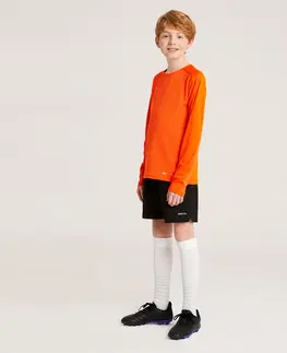 dresy Detský futbalový dres s dlhým rukávom Viralto Club oranžový